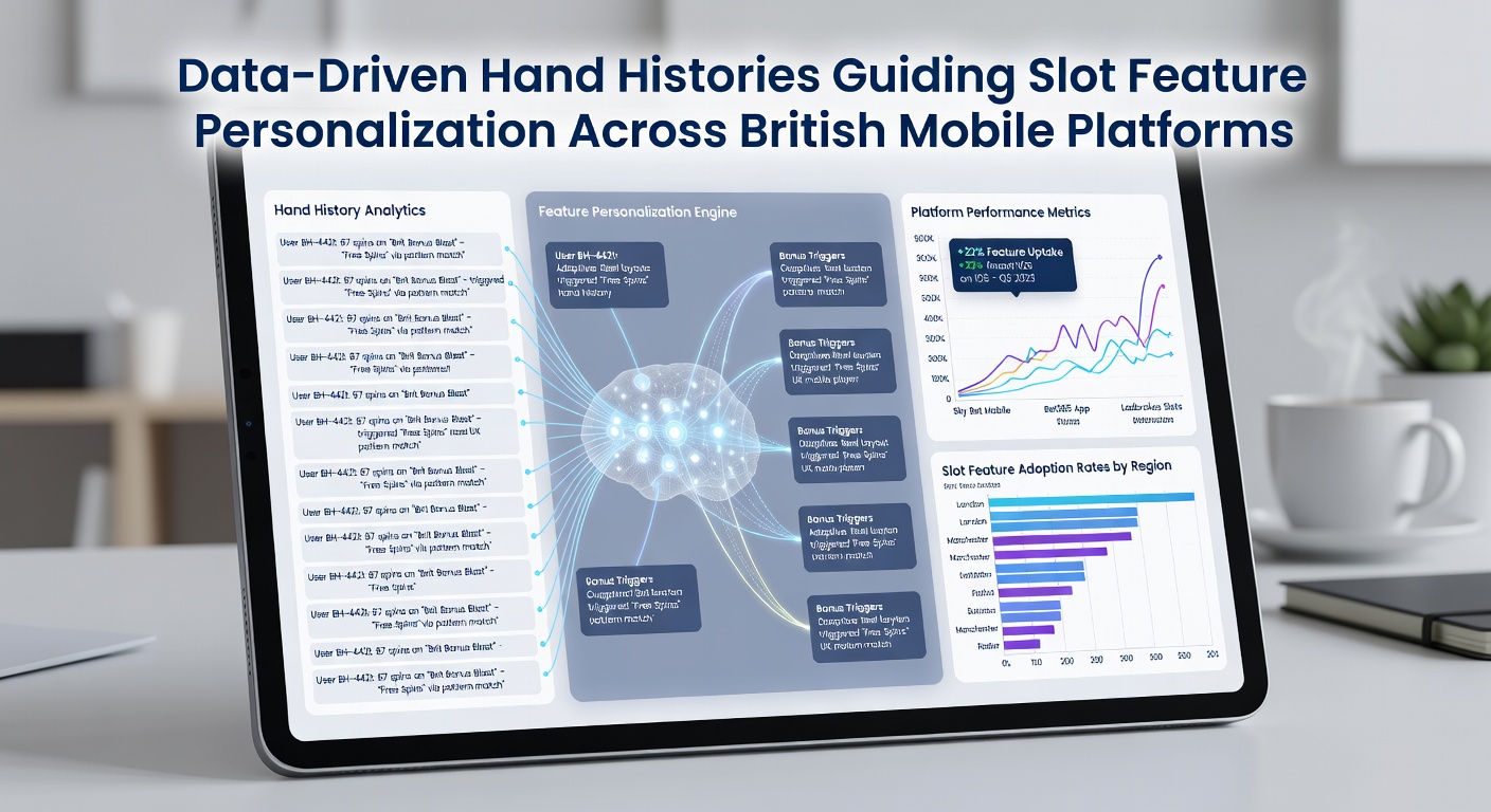 Mobile device screen showing personalized slot interface adjusted via blackjack hand data analytics