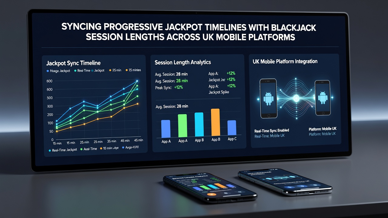 Graph illustrating progressive jackpot contribution rates plotted against varying blackjack session lengths on UK mobile devices